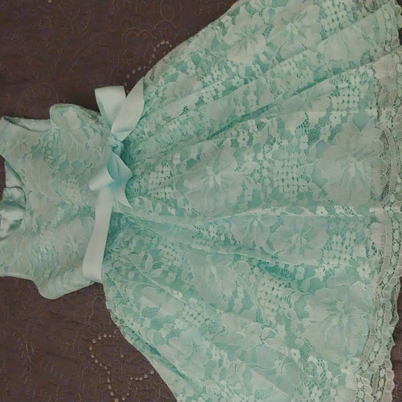 Toddler girl teal dress size 8 - Picture 2 of 3